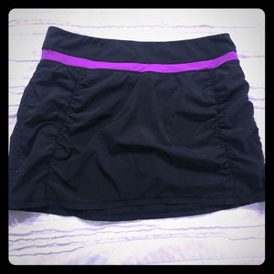 Kyodan ruched black fitness skort